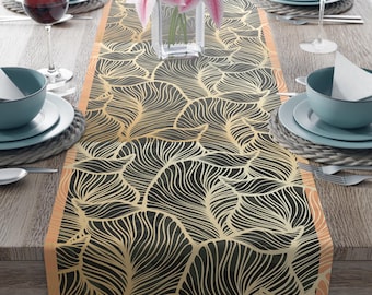 Banana Leaf Table Runner Banana Leaf Theme Table Decor Banana Tropical Table Decoration Banana Exotic Dining Room Decor Banana Leaf Decor
