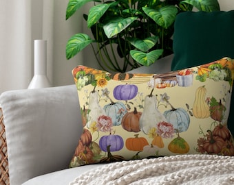 Pumpkin Lumbar Pillow Autumn Harvest Throw Pillow Fall Pumpkin Cushion Autumn Room Decorative Accent Fall Home Decor Thanksgiving Decoration