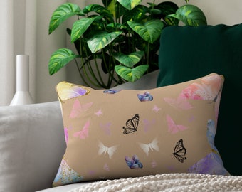 Butterfly Lumbar Pillow Butterfly Cushion Butterfly Throw Pillow Butterfly Sofa Accent Pillow Butterfly Lover Gift Butterfly Room Decor