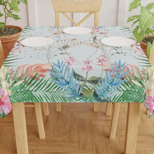 Hawaiian Tablecloth Hawaii Floral Party Table Cloth Polynesian Table Decor Tropical Exotic Flower Table Decor Hawaii Coastal Beach Home Gift