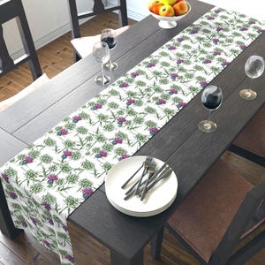 Scottish Thistle Table Runner Wildflower Table Decor Thistle Home Decoration Thistle Country Farmhouse Decor Thistle Party Wedding Decor