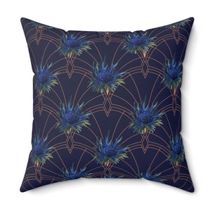 Thistle Floral Throw Pillow Thistle Theme Decorative Accent Cushion Thistle Scottish Home Decor Thistle Scotland Gift Wildflower Decor Gift