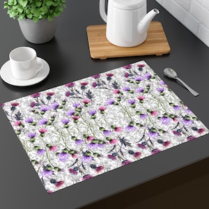 Thistle Flower Table mat Scottish Thistle Wildflower Table mat Thistle Table Decor Thistle Home Decor Thistle Scottish Theme Table Gift