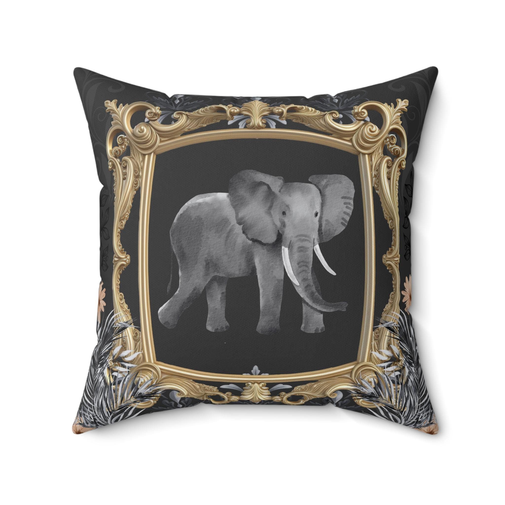 Elephant Tapestry Cushion Elephant Throw Pillow Elephant Accent Sofa ...