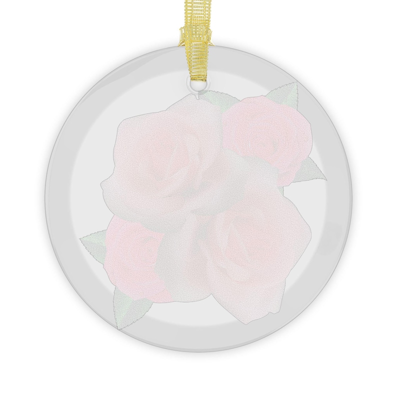 Rose Glass Ornament Rose Gift Rose Tree Ornament Rose Christmas ...