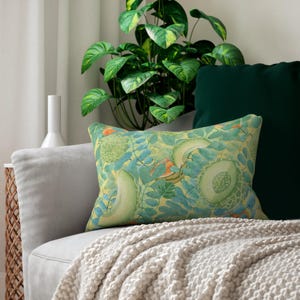 Cantaloupe Lumbar Pillow Cantaloupe Summer Fruit Throw Pillow Cantaloupe Decorative Accent Cushion Cantaloupe Summer Decor Cantaloupe Gift