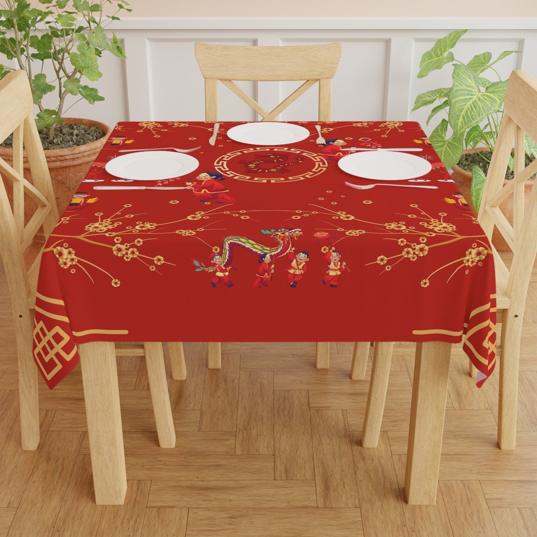 chinese new year table cloth