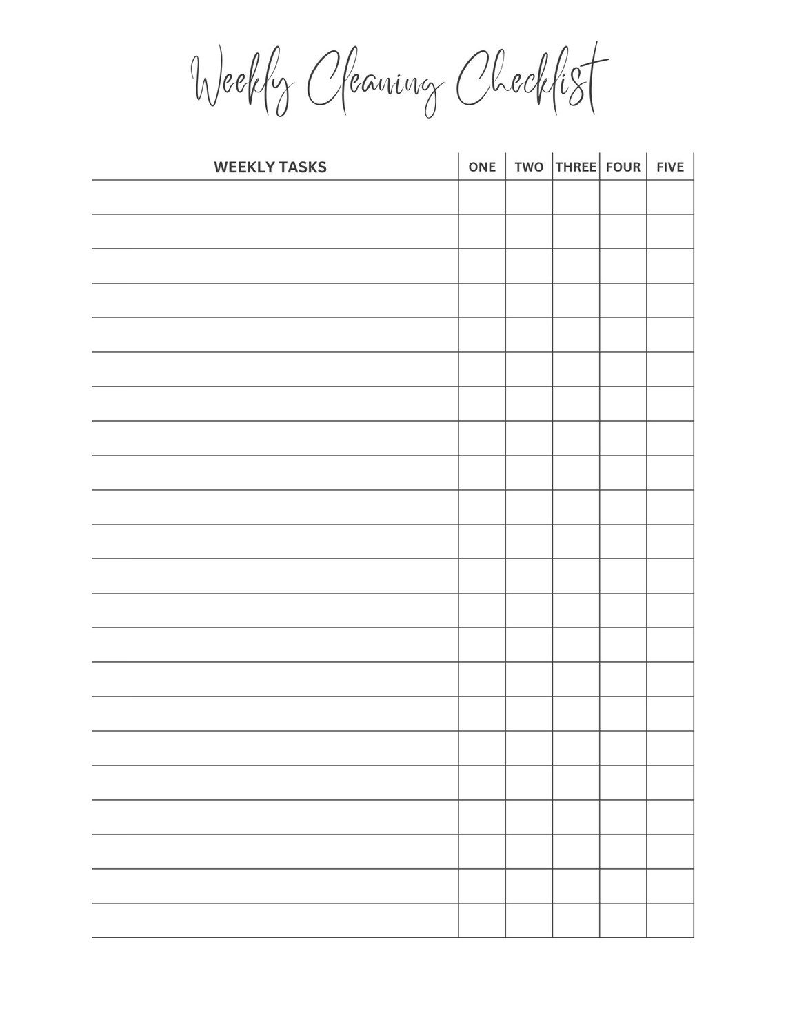 Digital Cleaning Log Book Etsy
