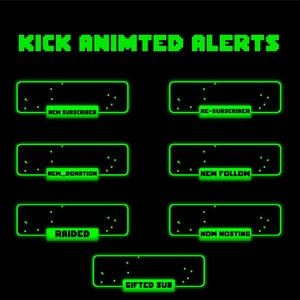 Engaging Kick Twitch Alerts and Stream Overlays: Animated Alert Package, Digital Download for Streamers