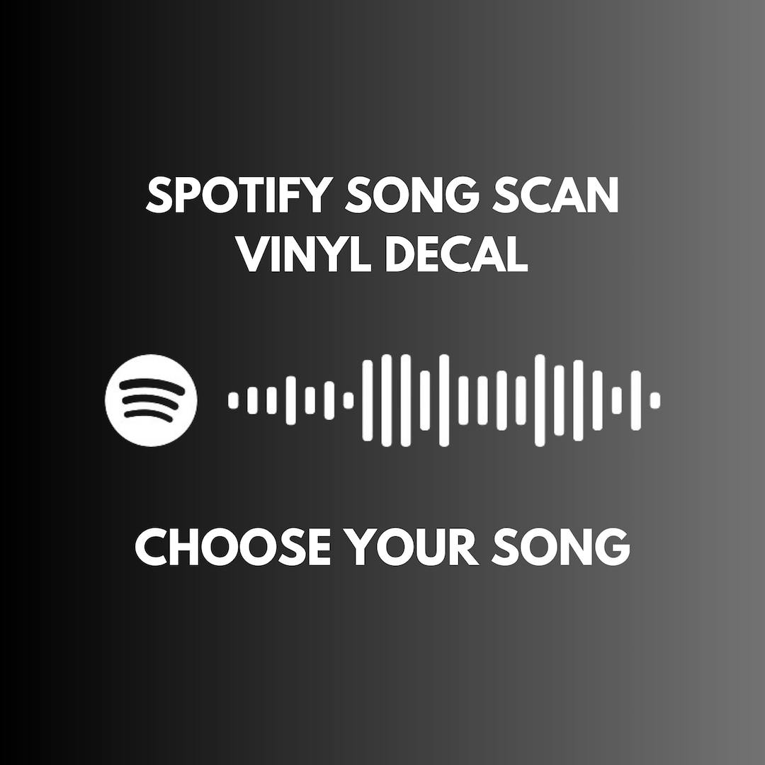 Custom Spotify Song Code Vinyl Decal, Song Code Sticker, Music Code