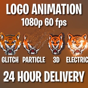 Custom Logo Animation, 3D & Glitch Style for Twitch Streamers, Digital Download, Personalize Your Brand Identity