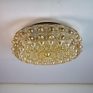 Vintage Helena Tynell Amber Bubbles Ceiling Lamp - Mid-Century Modern Scandinavian Design MCM 60s