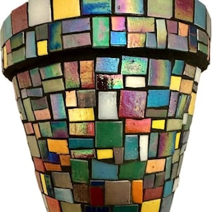 multi-color terra cotta planter pot