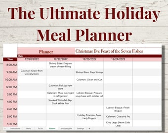 The Ultimate Holiday Meal Planner - Excel Version