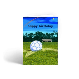 Hand Illustrated Football Birthday Card: Sport Greetings Card