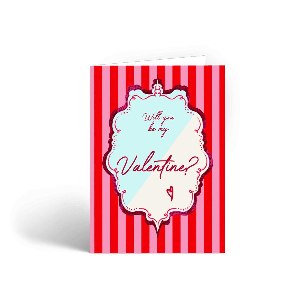 Will You Be My Valentine Card: Hand Illustrated A6 Valentine’s Card - Etsy