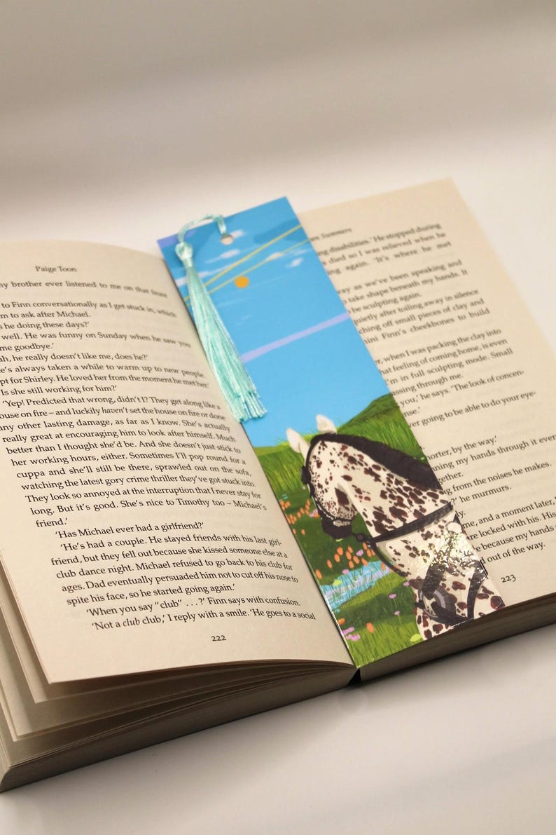 Horse Bookmark: Hand Illustrated Countryside Bookmark - Etsy