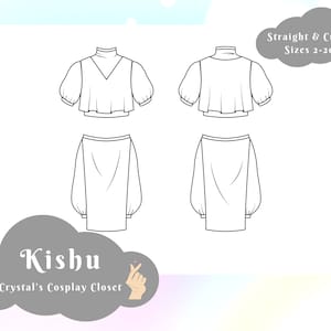 Kishu Pattern // Straight & Curvy Sizes 2-20 // PDF A4 Letter Print