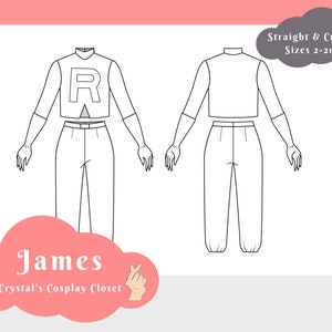 James Pattern // Straight & Curvy Sizes 2-20 // PDF A4 Letter Print