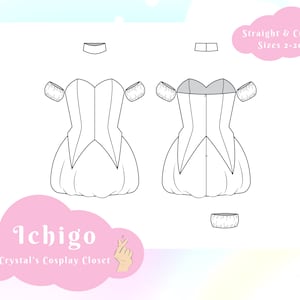 Ichigo Pattern // Straight & Curvy Sizes 2-20 // PDF A4 Letter Print