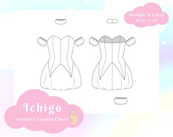 Ichigo Pattern // Straight & Curvy Sizes 2-20 // PDF A4 Letter Print