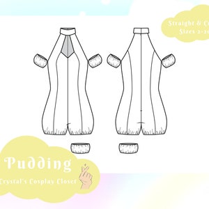 Pudding Pattern // Straight & Curvy Sizes 2-20 // PDF A4 Letter Print