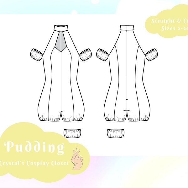 Pudding Pattern // Straight & Curvy Sizes 2-20 // PDF Letter Size