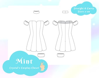 Mint Pattern // Straight & Curvy Sizes 2-20 // PDF A4 Letter Print
