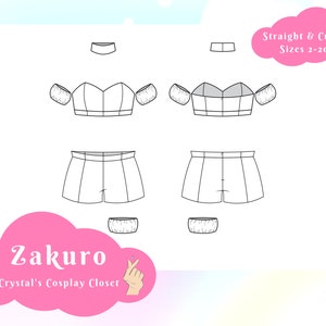 Zakuro Pattern // Straight & Curvy Sizes 2-20 // PDF A4 Letter Print