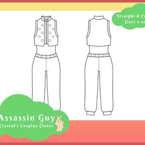 Assassin Guy // Straight & Curvy Größen 2-20 // PDF A4 Letter Print