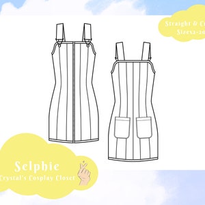 Selphie Pattern // Straight & Curvy Größen 2-20 // PDF A4 Letter-Print