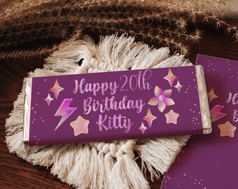 Chocolate Bar Wrapper 20th, Candy Bar Wrapper, Birthday Candy Bar Wrapper, Candy Bar Label, Printable Candy Bar Wrapper, Chocolate Bar Label