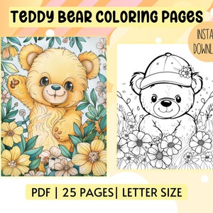 Teddy Bear Coloring Pages, Fun Coloring Prints, Exciting Coloring Pages, Coloring Pages, Relax Color Page Printable, Kid Coloring Sheets
