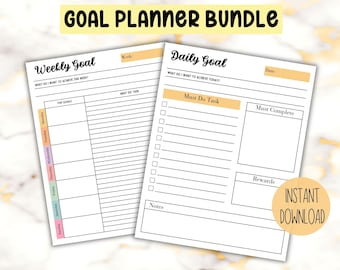 Tor-Planer druckbar, Ziel-Produktivitäts-Planer, Ziel-Planer, Ziele-Einstellung, Ziel Essential, Ziel-Tracker, Ziel bearbeitbares Planer-Bundle