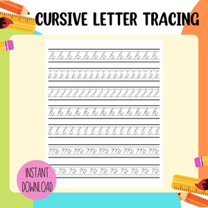 Cursive Letter Tracing, Tracing Letters, Preschool Letter Worksheet ...