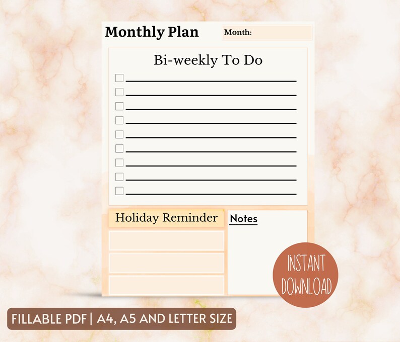 Daily Planner Printable, Weekly Planner, Monthly Planner, to Do List ...