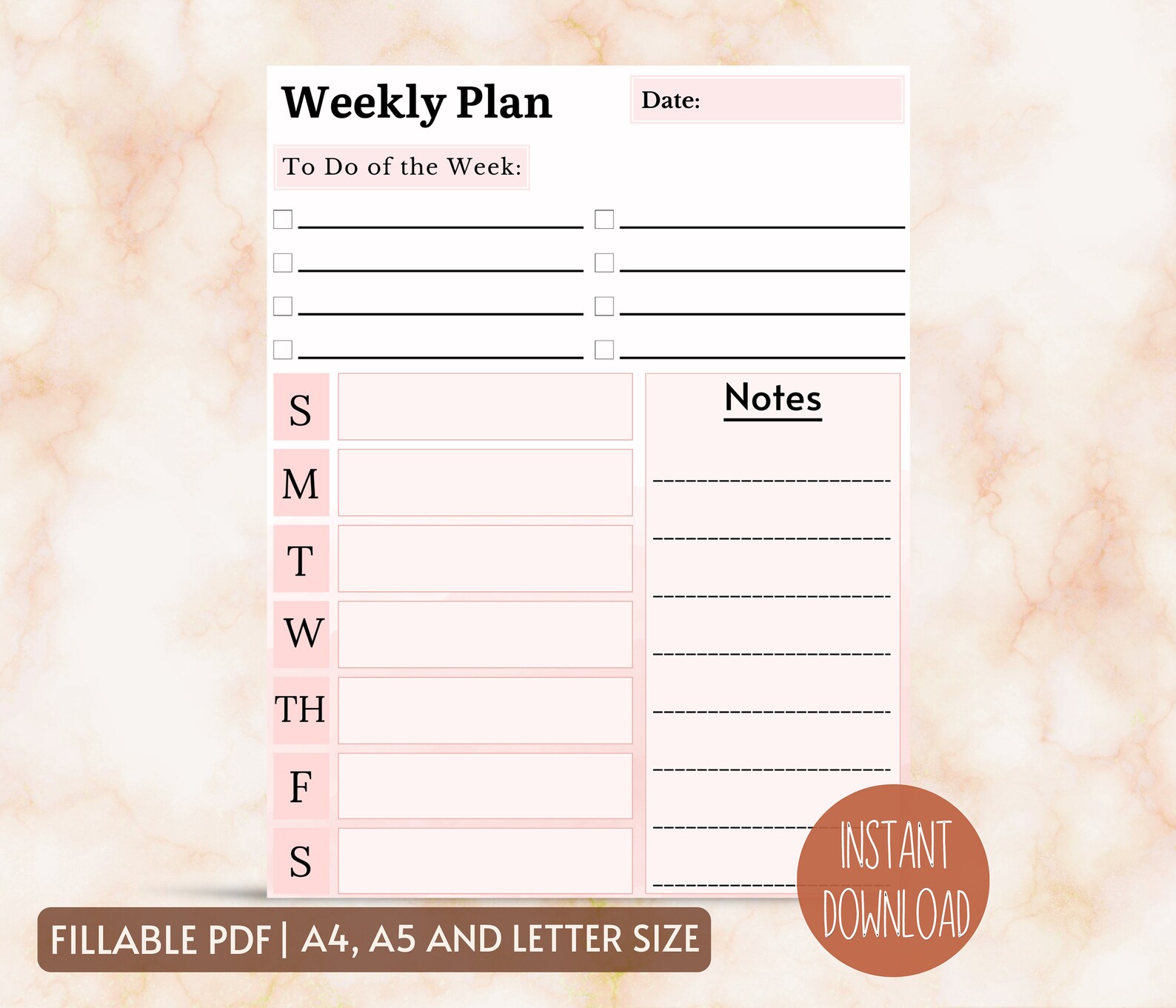 Daily Planner Printable, Weekly Planner, Monthly Planner, to Do List ...
