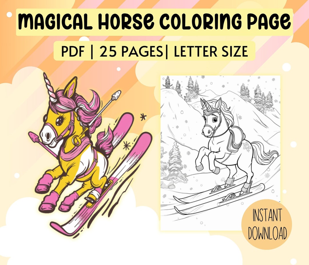 Magical Horse Coloring Pages, Coloring Sheets, Fun Coloring Prints ...