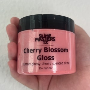 Cherry Blossom Gloss, glossy buttery slime, great scent, silky feeling, slime shops, slime fantasy, 8oz