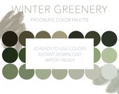 Winter Greenery - Procreate Color Palette