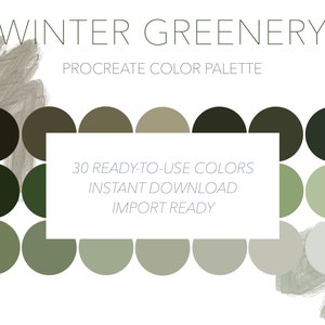 Winter Greenery - Procreate Color Palette