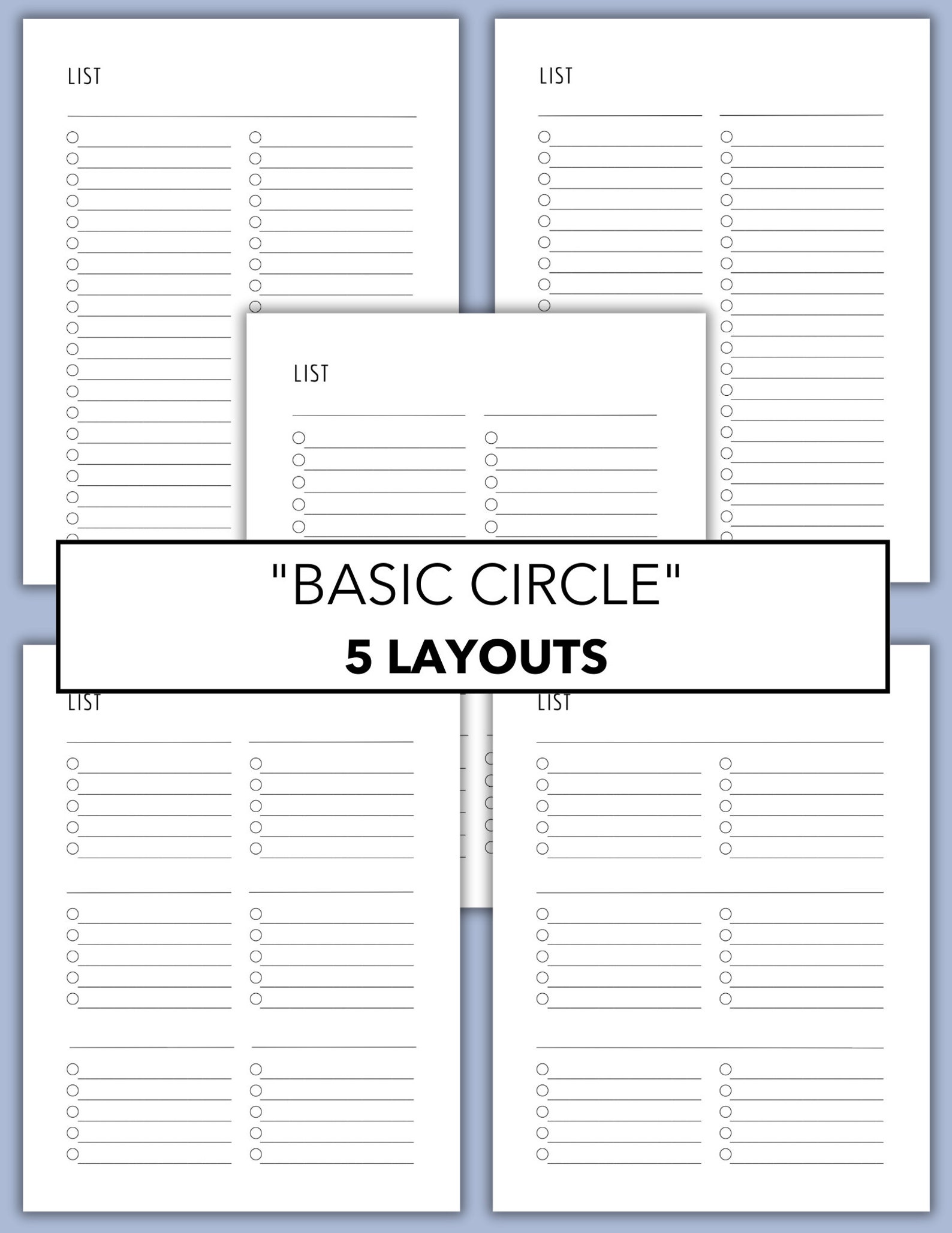 Layout Check Sheets Blank Checklist Sheets - Printable and Fillable 8.5