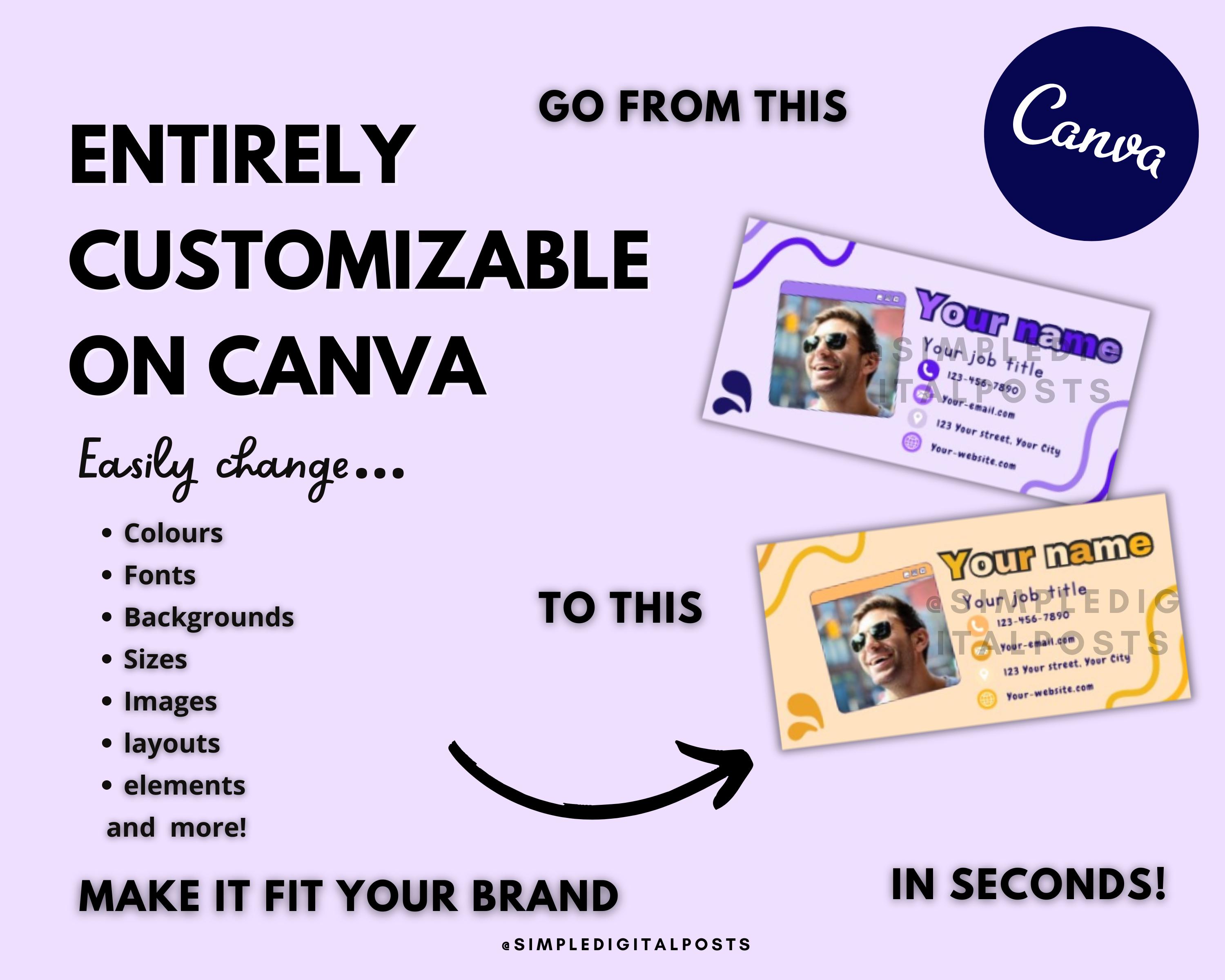 Editable Email Signature Template: Canva Design (digital Download) - Etsy