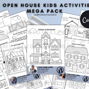 Open House Kids Activity Pack: 55 Printable Real Estate Worksheets (Canva Template, PDF Download