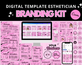 Esthetician Branding Kit: Skincare Instagram Templates (Editable Canva)