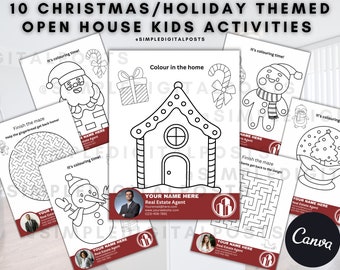 Christmas Open House Kids Activities: Real Estate Marketing (Digital Download)