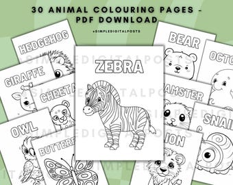 Animal Coloring Pages | Kids Printable Worksheets (PDF Download)
