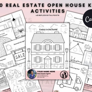 30 OPEN HOUSE KIDS Activities | Real Estate Agents | Real Estate Marketing | Open House Realtor | Kids Activities | Real Estate | Colouring