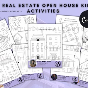 15 OPEN HOUSE KIDS Activities | Real Estate Agents | Real Estate Marketing | Open House Realtor | Kids Activities | Real Estate | Colouring