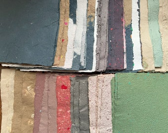 Handmade Paper Set - 5 sheets, 9 x 12 inches